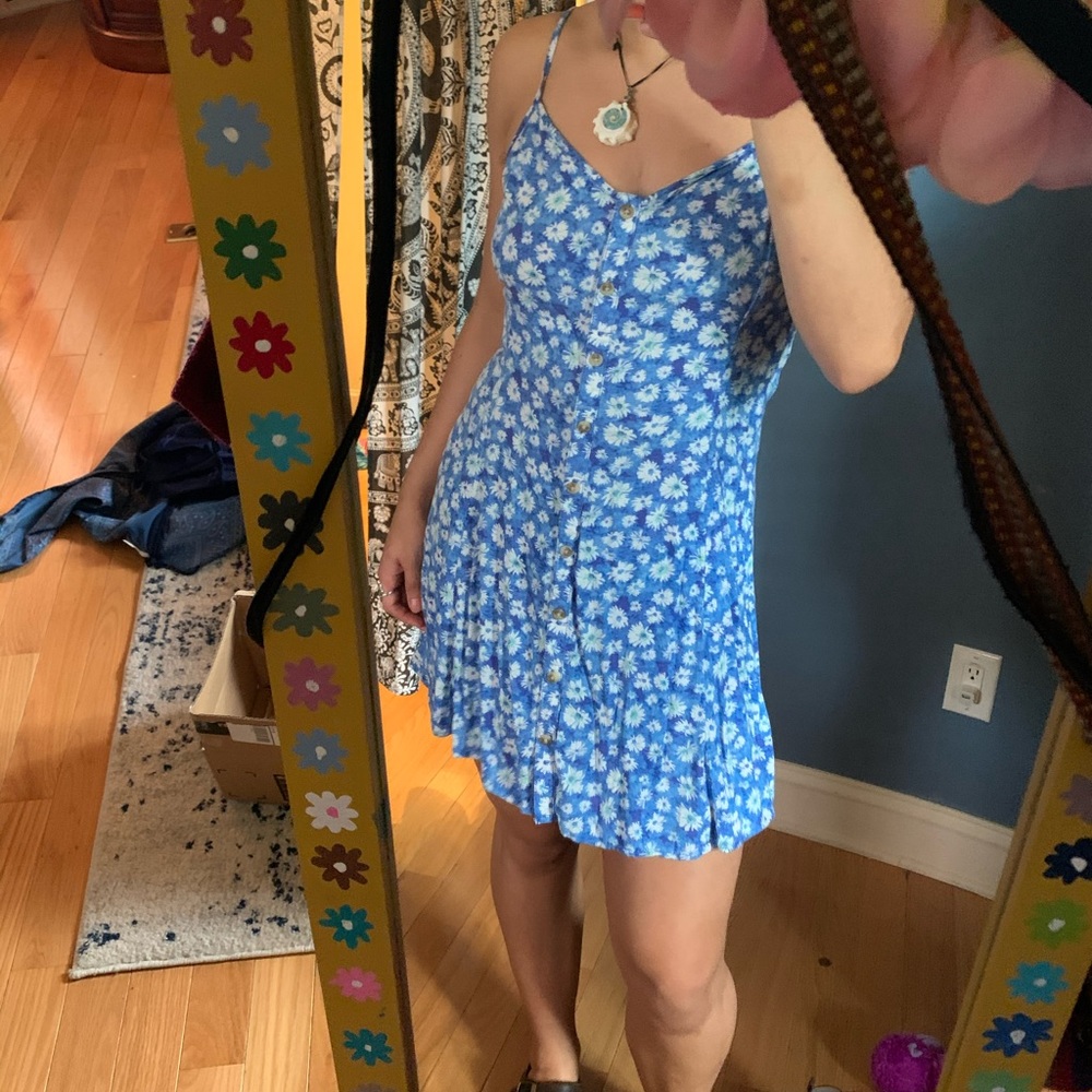 American eagle blue flower dress